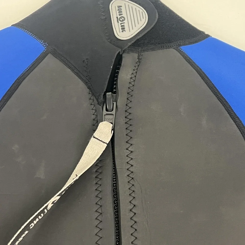 Aqua Lung Sport Plunge 3mm Mens Shorty Wetsuit Medium Blue Black Surf Dive